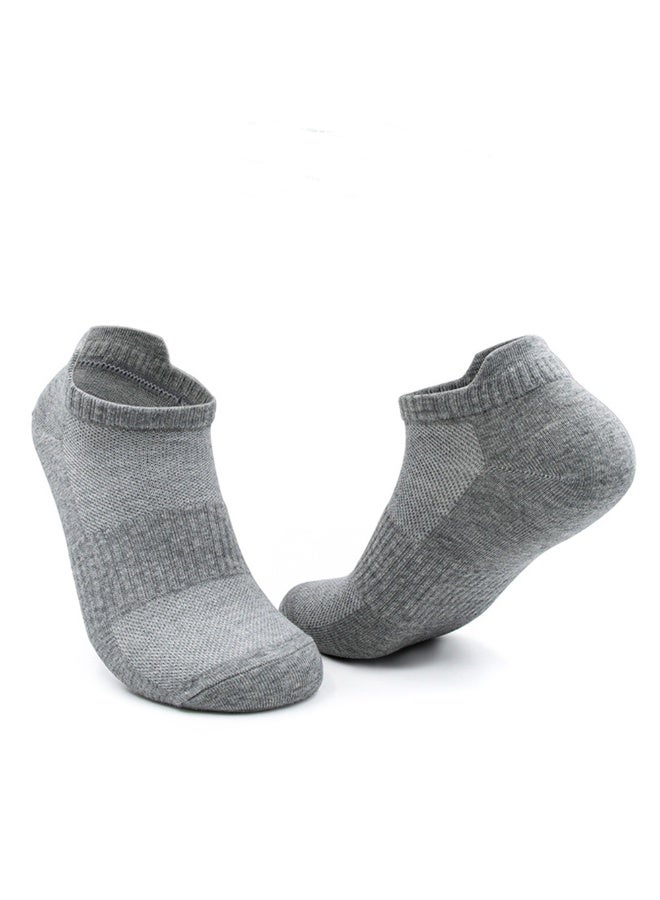 5 أزواج من الجوارب الرياضية القصيرة الرمادية، مناسبة للمقاسات الأمريكية من 8.5 إلى 10، مقاس كبير جدًا. - Image 3